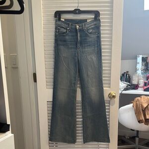 rag & bone Blue Flare Wide Leg Jeans